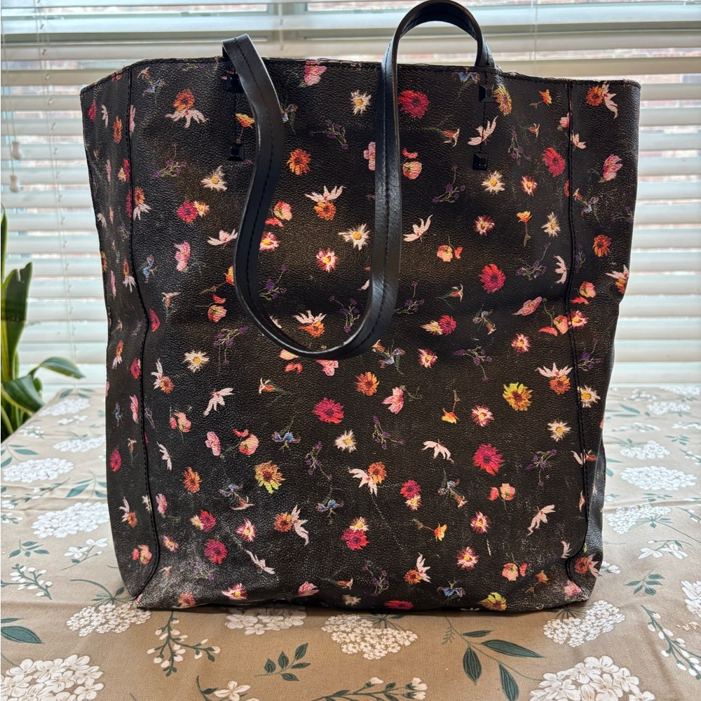 Rebecca Minkoff Floral Black Tote Bag